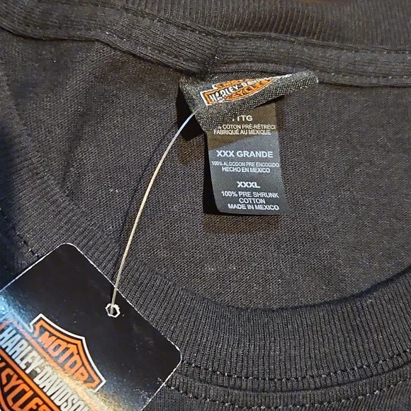 NWT Harley-Davidson Black Tee with Motorcycle Design Size XXXL - Picture 7 of 8